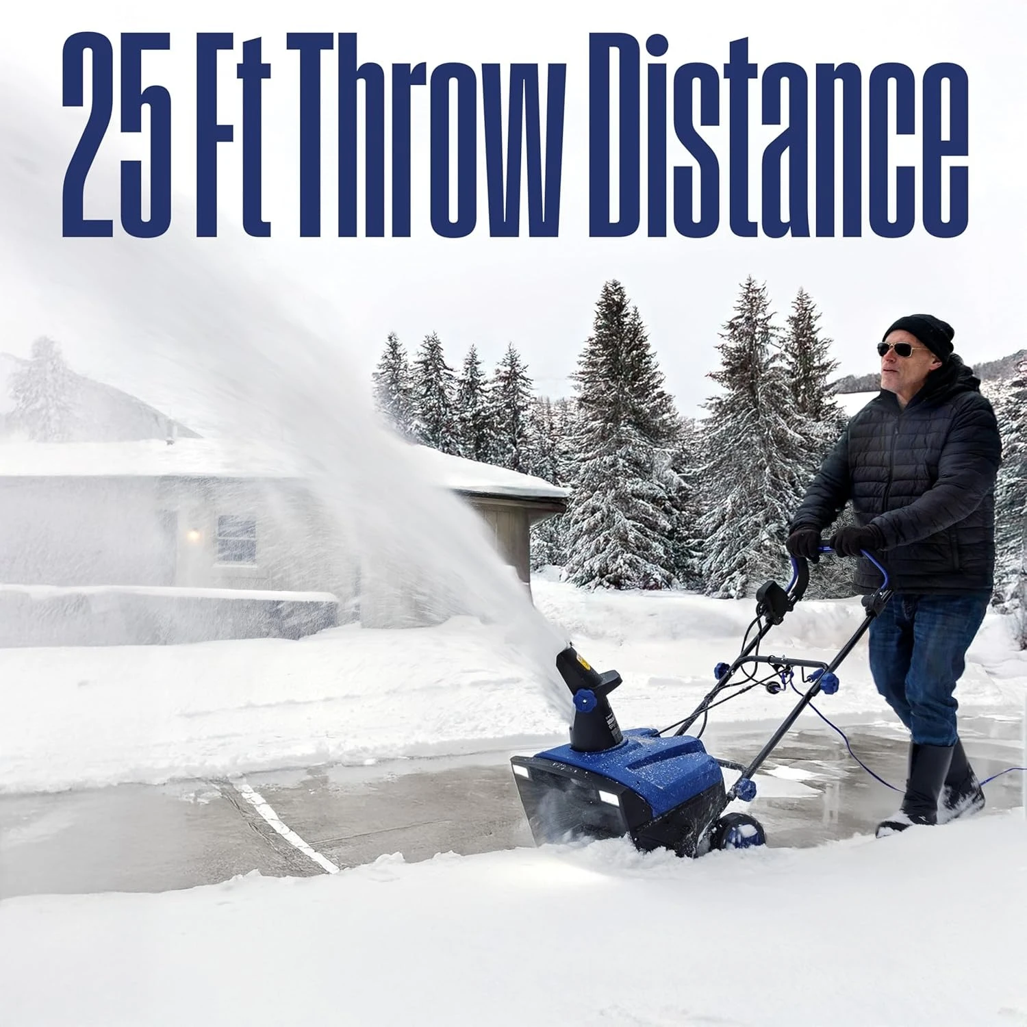 ZZH  Snow20 Corded Snow Blower 20 Inch, Steel Auger, Dual LED Lights, 1800 Watt Motor, Electric Snow Blower with 25ft Throwing