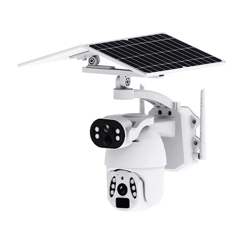 Dual Lens Ubox APP 6MP 1296P Solar Power Full Color WIFI/4G  PTZ  IP Dome Camera AI Humanoid Detection  CCTV Baby Monitor
