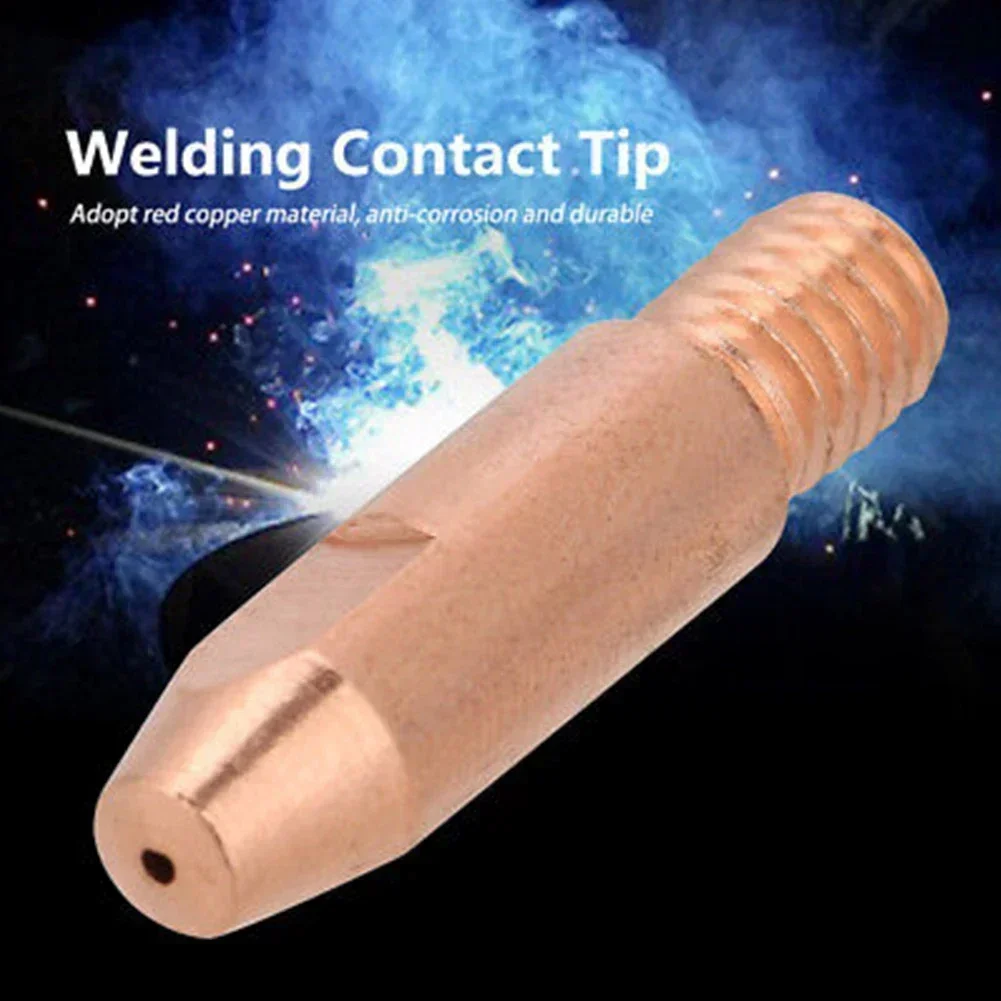 1pc MIG Welding Nozzle Contact Tips 24KD Gas Diffuser Connector Holder Torch Contact Semi-automatic Welding Nozzle 0.8/1/1.2mm