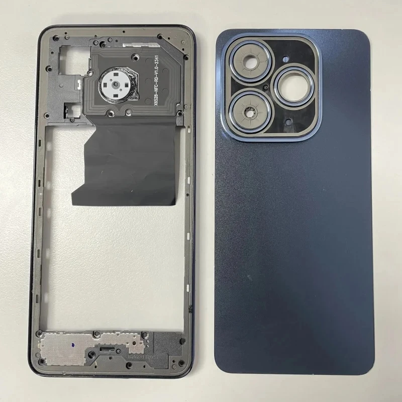 ل انفينيكس الساخن 40i X6528 X6528B الإسكان الكامل الإطار الأوسط + البطارية الغطاء الخلفي الباب الخلفي مع عدسة الكاميرا إصلاح أجزاء #2