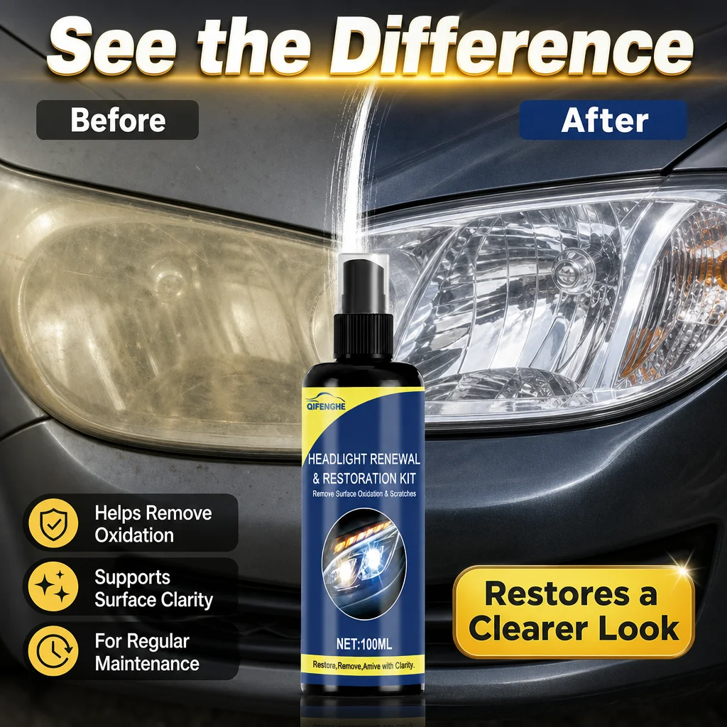 Car Headlight Refinishing Agent Remove Scratches Oxidation Restore Clear Vision Offer Long‑Time Lens Surface Protection image 5
