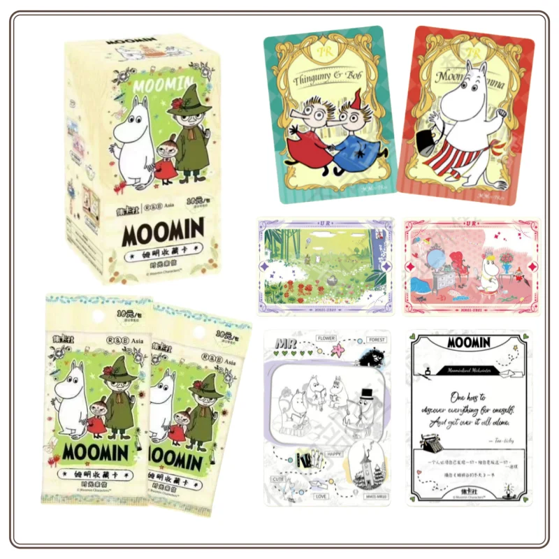 Nouvelle carte originale. Fun Moomins Time lettre carte de cadre de gel chaud carte commémorative Anime périphérique carte de Collection cadeau
