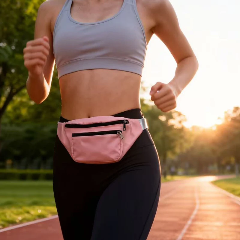 Women's Lightweight Slim Thin Running Outdoor Sports Waist Bag Waterproof Phone Pouch Small Gym Backpack Chest Bag