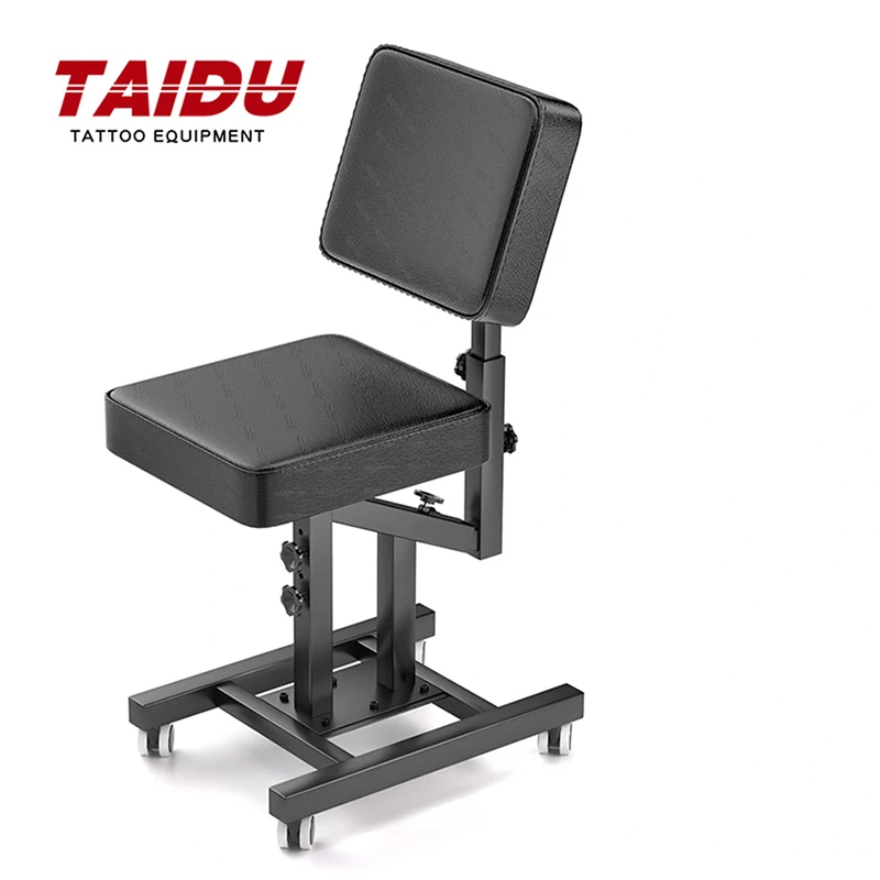 TAIDU Multifunctionele tattoo salonstoelen Leathery Back Adjust Tattoo Chair Stalen frame Lift Tattoo Bench voor tattoo-artiest