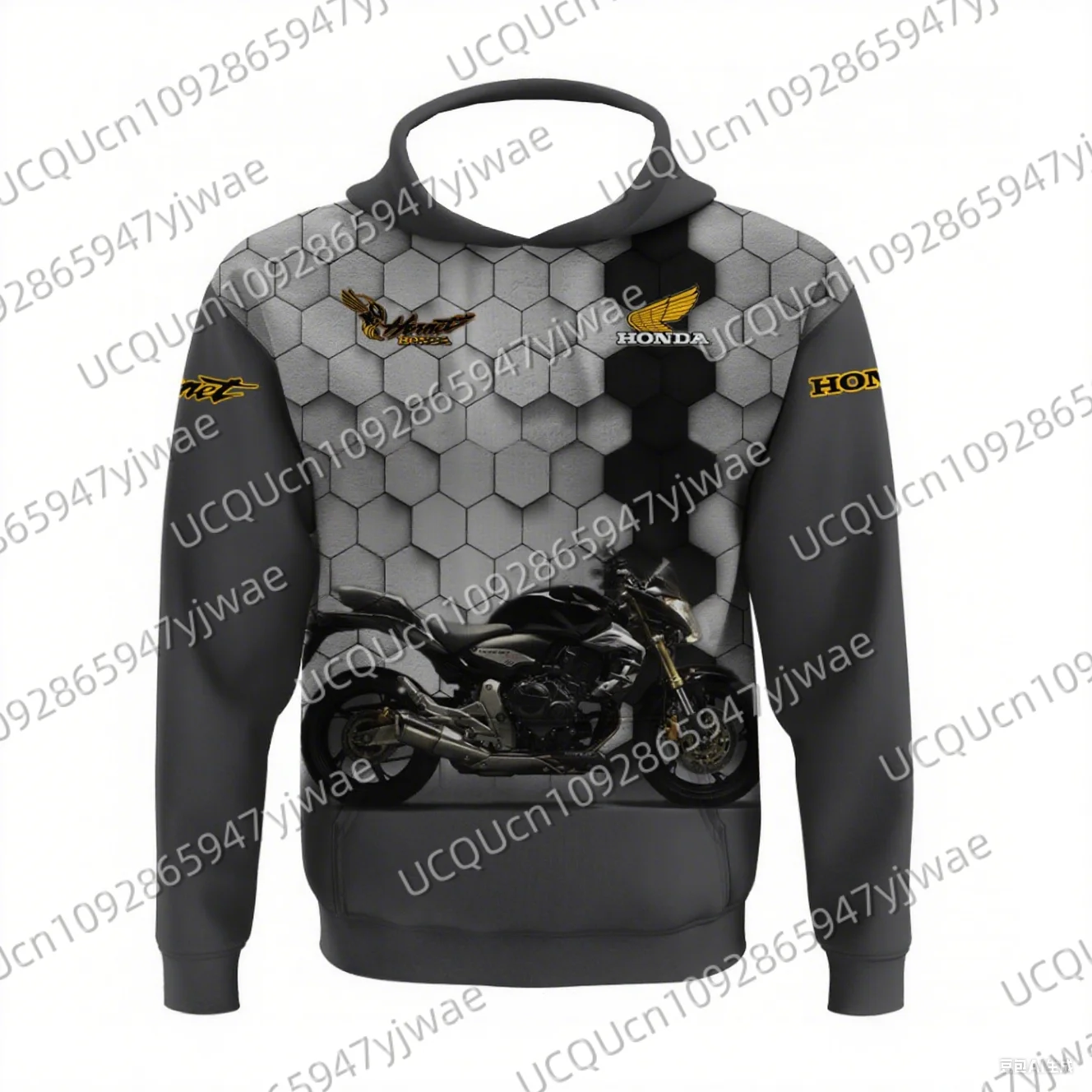 

Bee Print Honda Motorcycle Jersey Hooded Hoodies Breathable Riding Dirt Bike and Mountain Racing Men's Women's Armored Hoodie