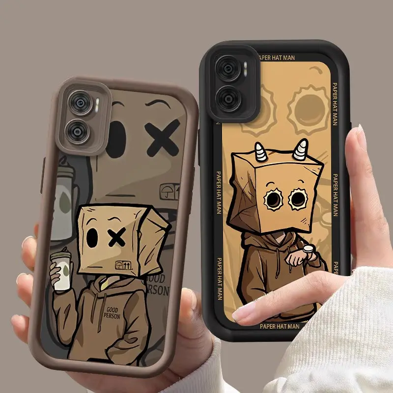 E22 PAPERHATMAN Silicone Phone Case For Motorola Moto E40 E32 E30 E22i E22 E13 Shockproof Protection Back Cover