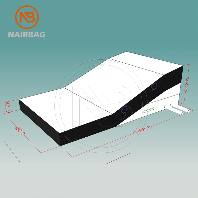 Outdoor Stunt-airbag Opblaasbare landingsairbag met oprit Bike Jump Stunt-airbag voor FMX MTB BMX