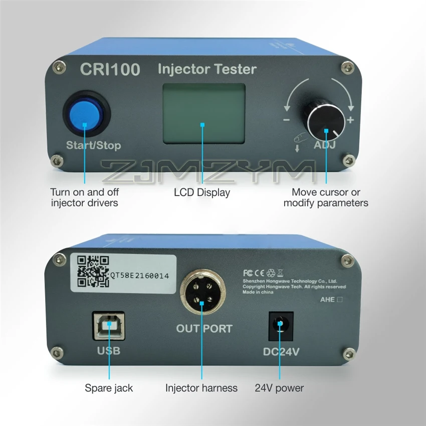 CRI100 Common Rail Injector Tester Support Testing Of Piezoelectric And Electromagnetic Fuel Injectors 100V~240V