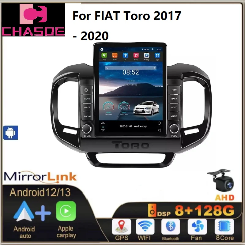 Android13 car radio stereo For FIAT Toro 2017 - 2020 DSP RDS IPS Wireless car-play 360 camera radio for car dvd player