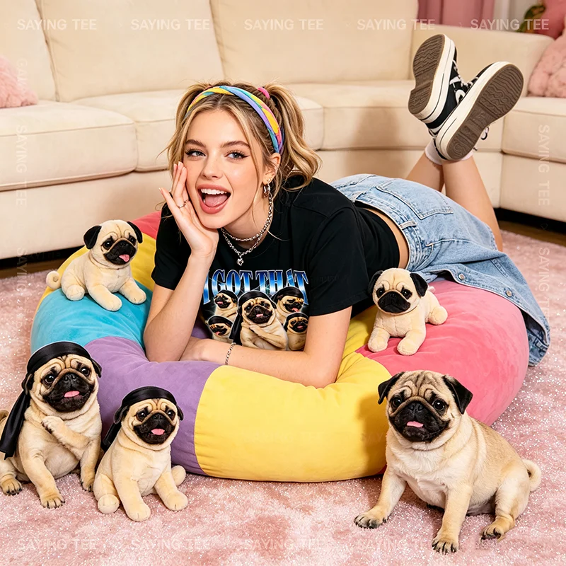 I Got That Dog in Me Lustiges Mops-Nasir-Tanz-Meme Gen Z T-Shirt Y2k Coole Haustier-Hundeliebhaber-Grafik-Bekleidung Baumwolle Streetwear – Detail 5