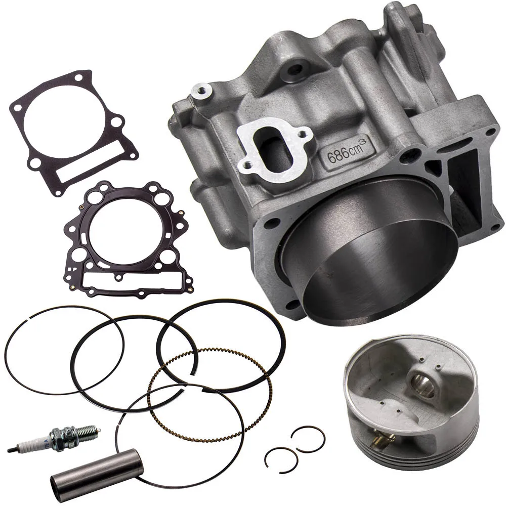 686cc Cylinder Piston Gasket Top End Rebuild Kit for Yamaha Rhino 660 2004-2007