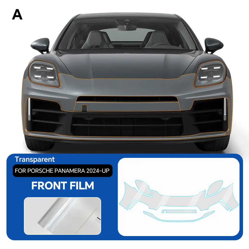 

8.5Mil TPU Scratch-resistant Car Paint Protection Film For Porsche Panamera 2024-UP Car Body Transparent Bra Per-cut PPF ﻿Kit