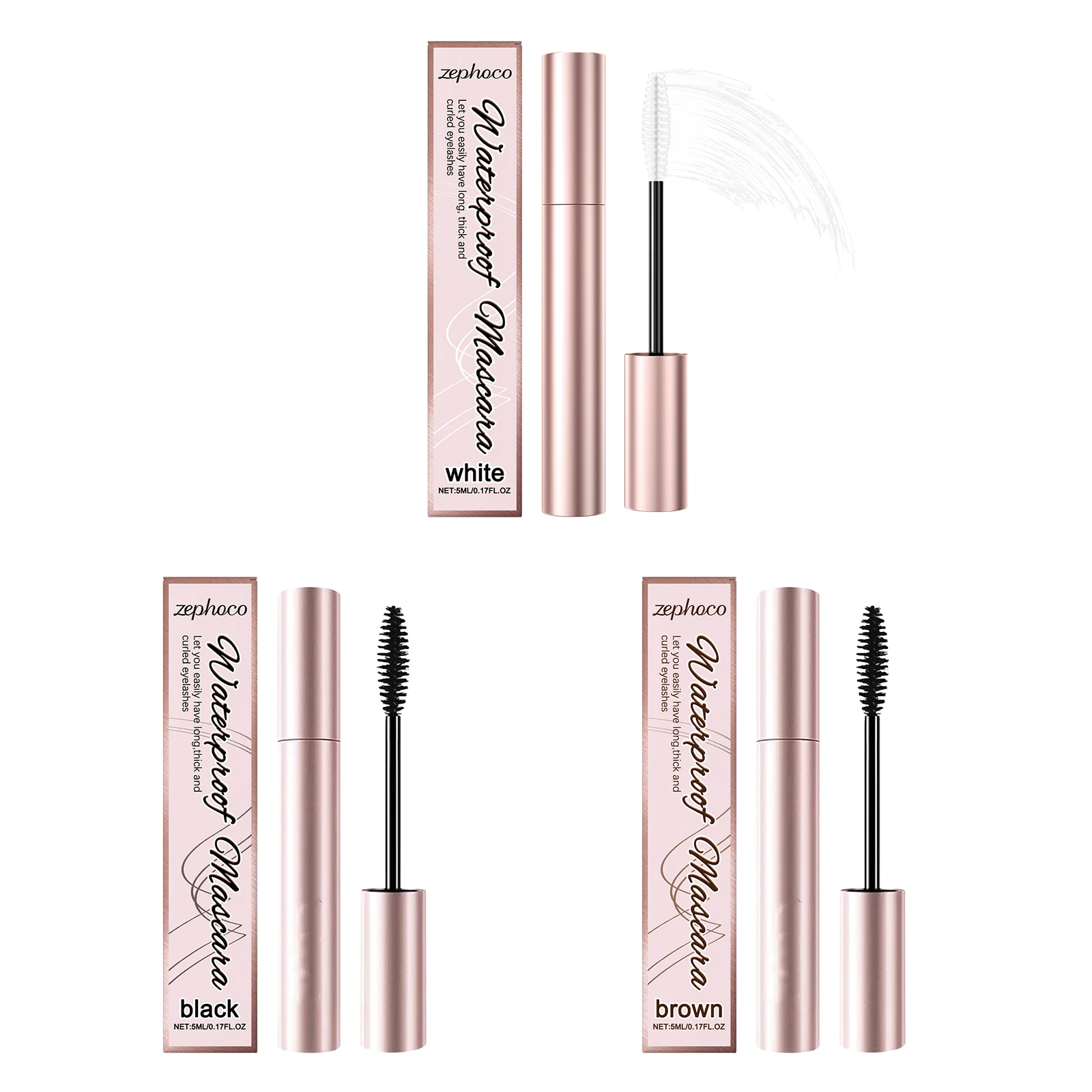 Mascara imperméable longue durée, épais, bouclé, sans bavures, ajoutez un charme, longueur fine naturelle, sans agglomération, cosmétique Portable pour les yeux