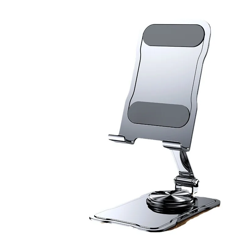 phone holder foldable, rotatable,carbon steel Stable and durable desk holder  silicone pad