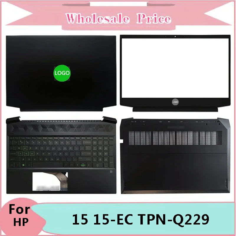 

New For HP Pavilion Gaming 15 15-EC TPN-Q229 Laptop LCD Back Cover Front Bezel Upper Palmrest Bottom Base Case Keyboard Hinges