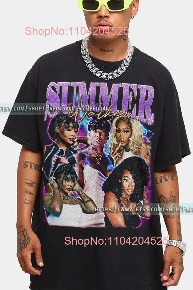 SUMMER WALKER RANSOM T Shirt Retro Vintage 90s Tribute Rap Hip Hop Concert Tour L long or short sleeves