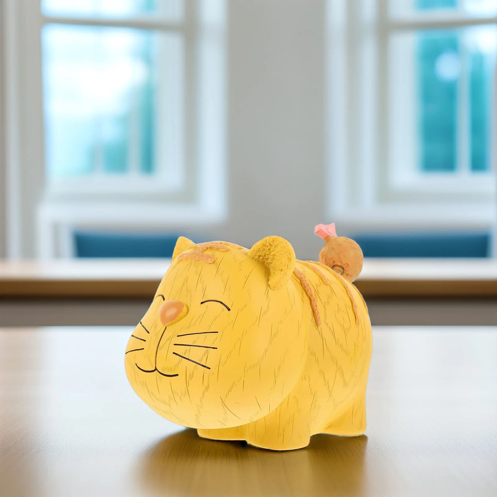 Forma de tigre piggy cor brilhante resina moeda banco para crianças meninos meninas caixa de poupança de dinheiro desktop decoração para casa pote de poupança