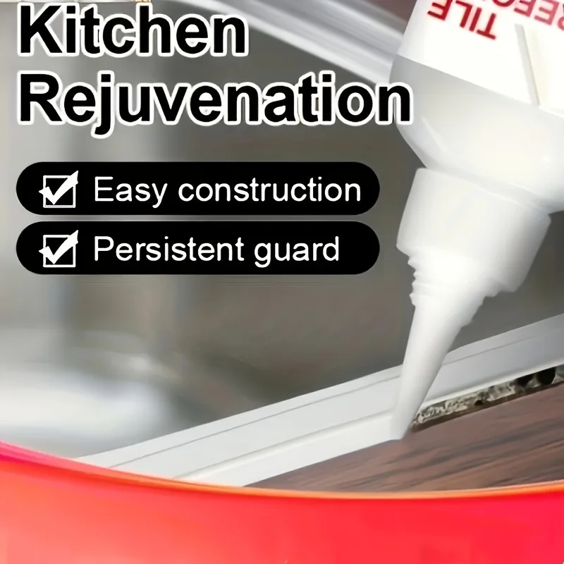 

1pc Waterproof Ceramic Tile Grouting Sealant For Hotel Kitchen And Bathroom White Joint Filler