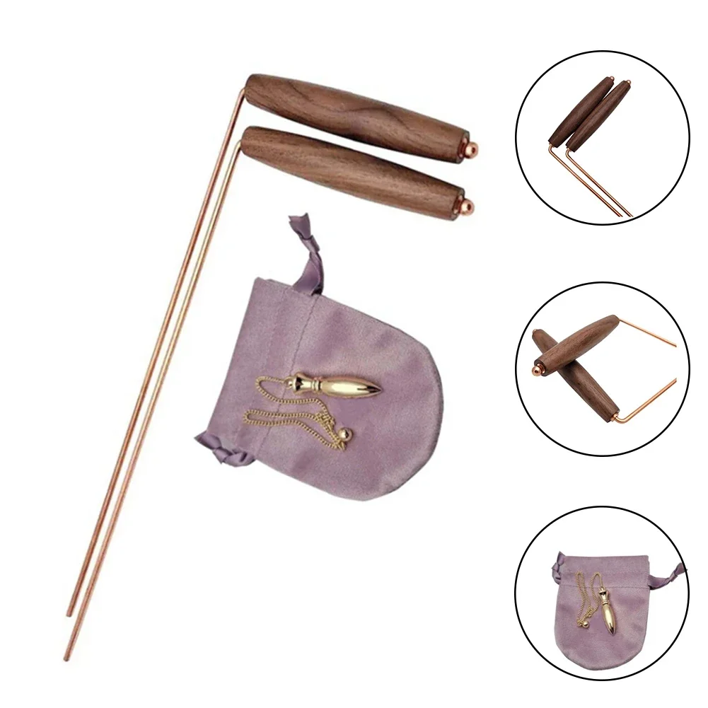 2pcs Pure Copper Detector Rod Metal Detecting Sticks Gold Silver Treasure Detector Finding Tools For Hunting Divination