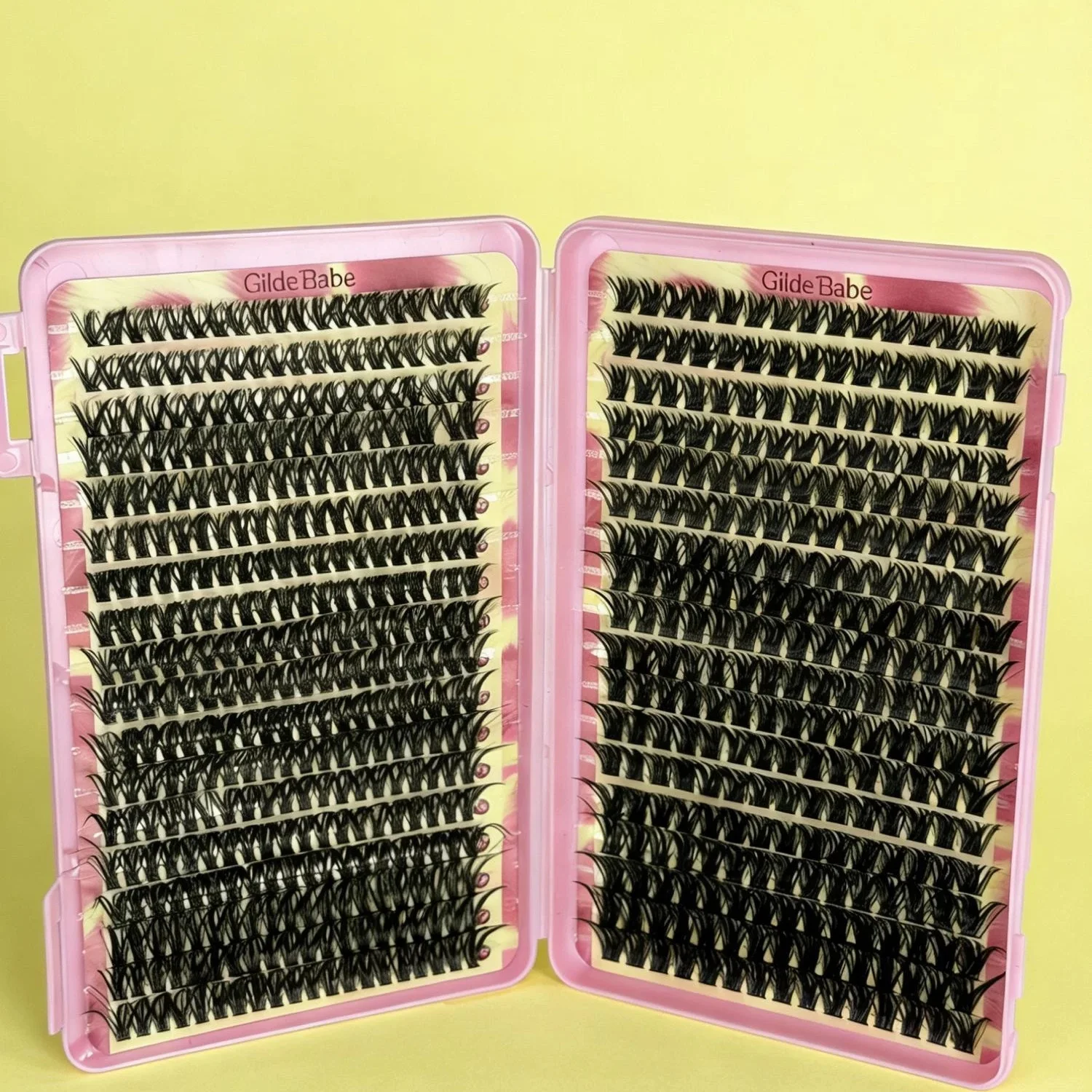 Pestañas Postizas en Racimo Gilde Babe, Pestañas de Visón Sintético, Extensión de Pestañas Voluminosas, Esponjosas y Delgadas, Pestañas de Gato en Racimo