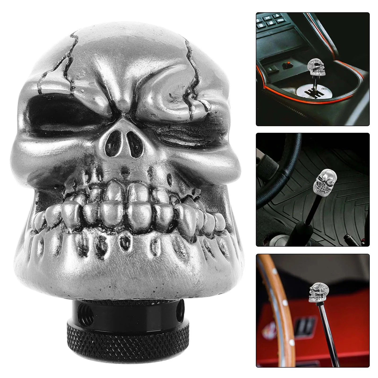 

Skull Head Resin Gear Shift Knob Manual Car Shifter Knob Universal Cool Stick Shift Lever Handle Shifter Knobs