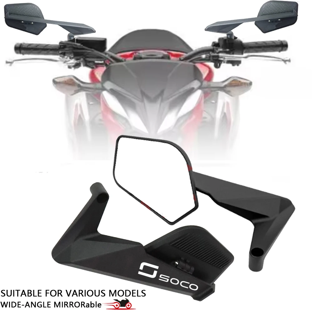 For Super Soco CPx CUmini CUx TC 50 TC Max Wanderer TCMax Motorcycle Mirrors Stealth Winglets Mirror Rotate Adjustable Mirrors