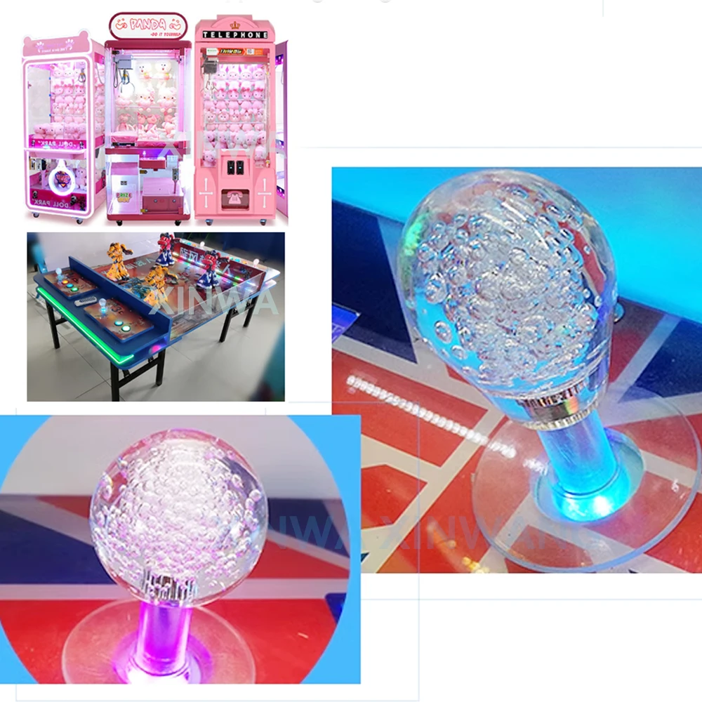 12V LED Joystick Colorful Illuminated Light Switchable 4 To 8 Way Controller For Arcade Fishing Crane Claw Game Vending Machine view 2
