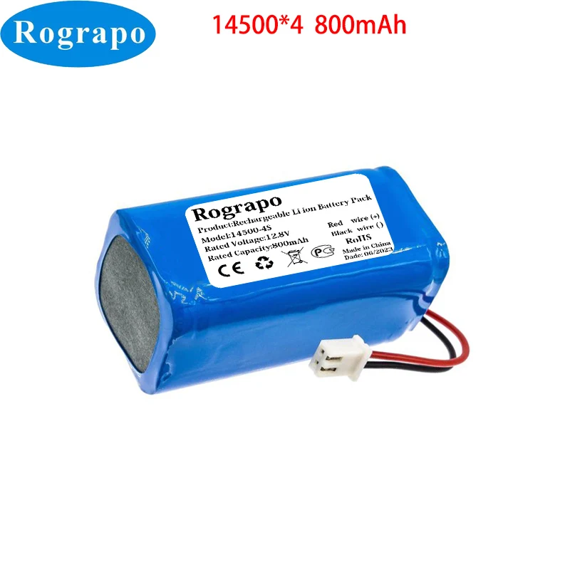 New 12.8V 14500 800mAh WINBOT Battery Pack INR14500-4S Robot Vacuum Cleaner