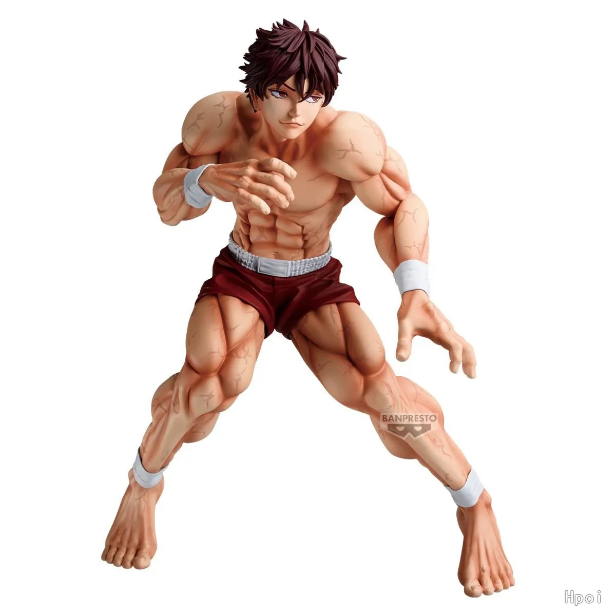 In Stock 100% Original Banpresto Grandista Hanma Baki Anime Figure Baki Fighting Pose Muscle Model Collectible Desktop Ornament