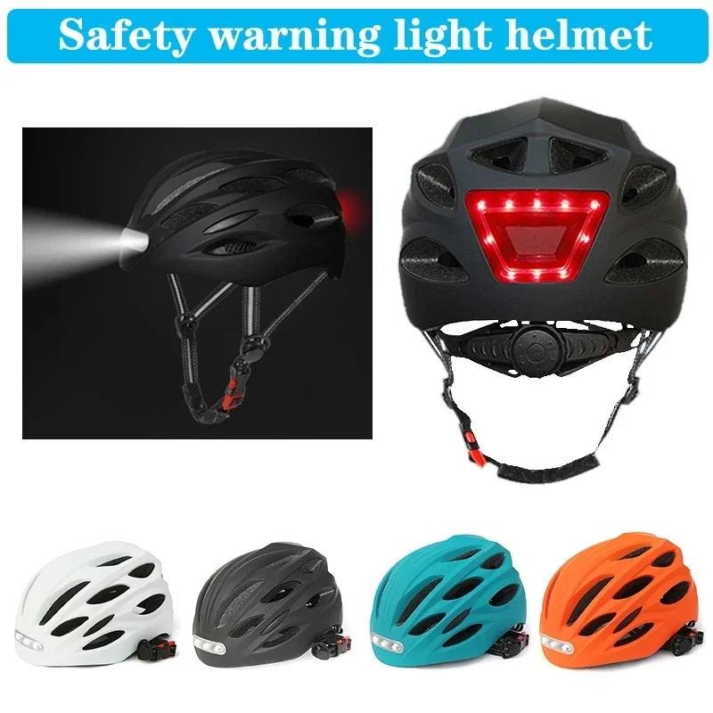 LED Lamp Cycling Bicycle Helmet With LED Tail Light Intergrally-molded Outdoor Sport Riding Cycling Motorcycle Bike Equipment