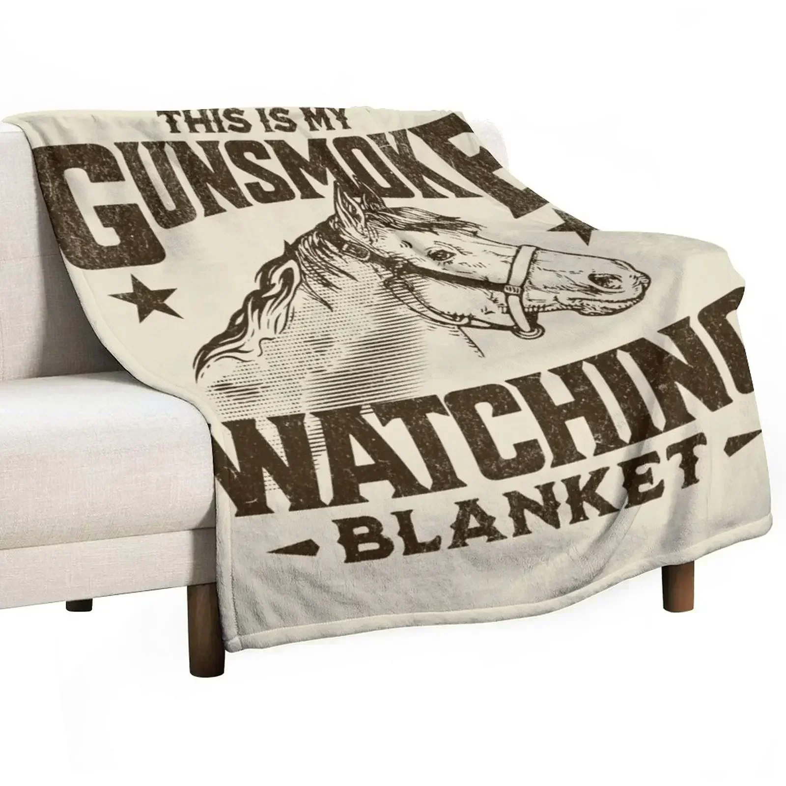 

This Is My GUNSMOKE Watching Blanket | Funny Retro TV Throw Blanket Thermal Comforter Tourist Sofas Blankets