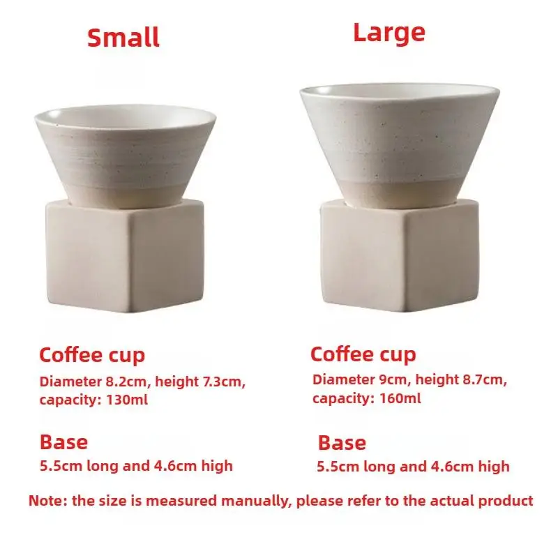 130/160ML Retro Japanese Triangular Cone Shape Pottery Tea Coffee Cup Pull Ceramic Mug Rough Latte Porcelain Cup For Home Office