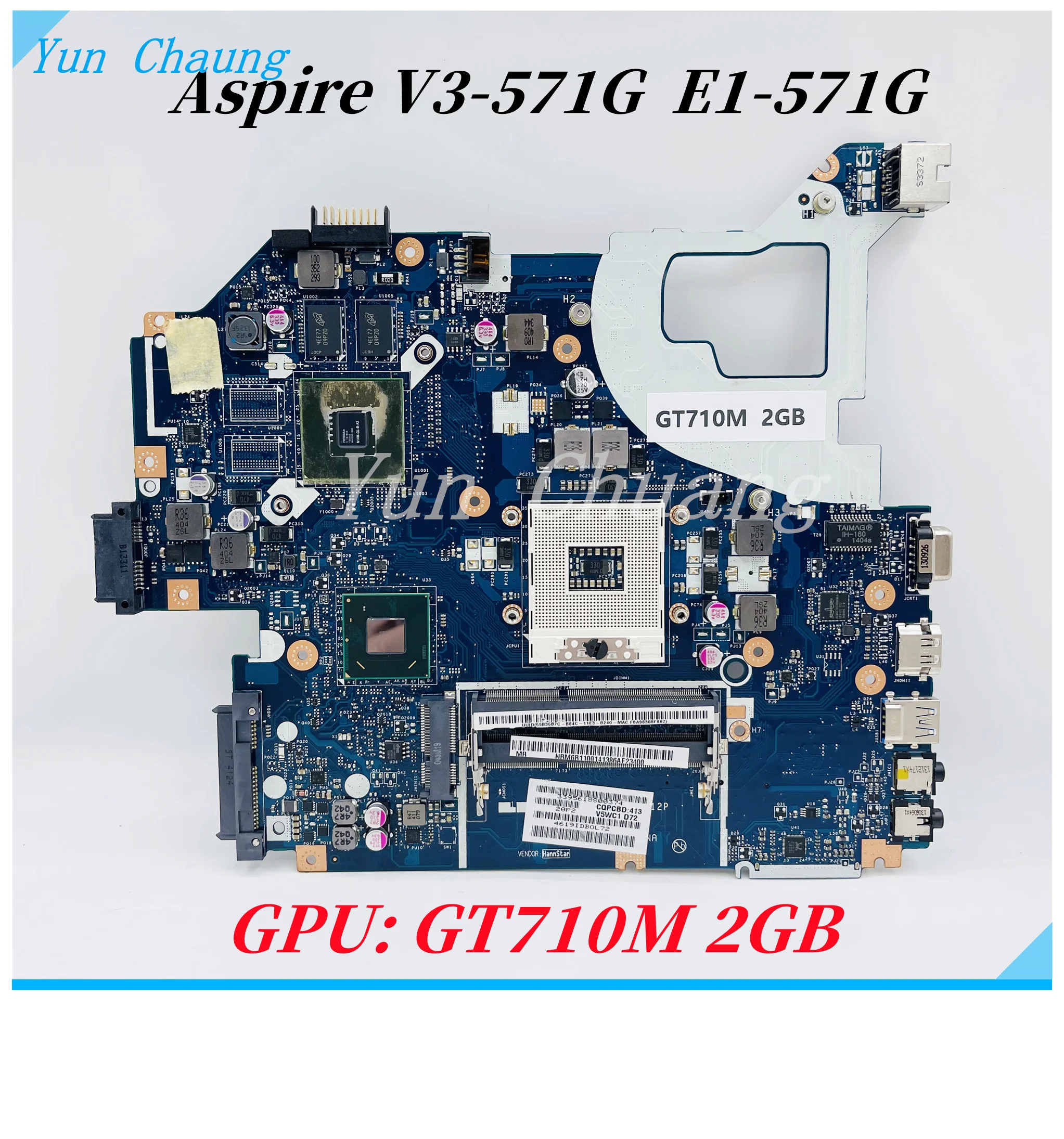 

Q5WV1 LA-7912P Mainboard For Acer E1-571G V3-571G V3-571 Laptop motherboard NBM6B11001 HM77 GT710M 2G GPU DDR3 100% fully test