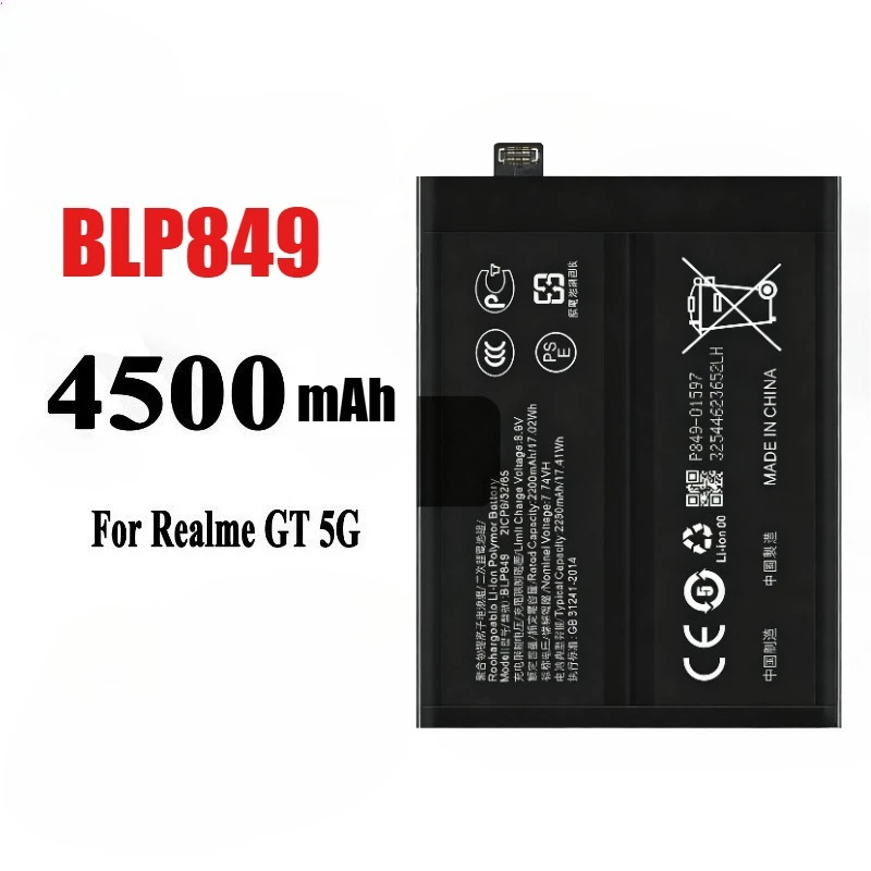 New BLP985 BLP919 BLP849 4500mAh 5000mAh Battery for OPPO Realme GT Neo 5 Neo 3 for Realme GT 5G Replacement Phone Batteries
