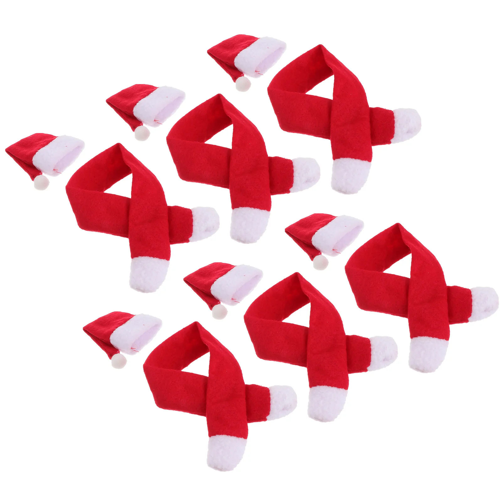 6 ensemble chapeau de noël écharpe bouteille de vin couvre rouge belle décoration de Table de dîner de noël maison hôtel fête bouchon de vin sacs de bouteille de noël