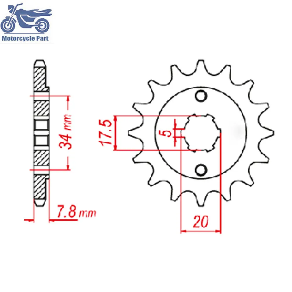520-13T 520 13 Tooth 13T Drive Front Sprocket Gear For Honda CRM125 XR250 XR250R NSR125 NSR125R F2 Europe CRM NSR125 CBX XR 250