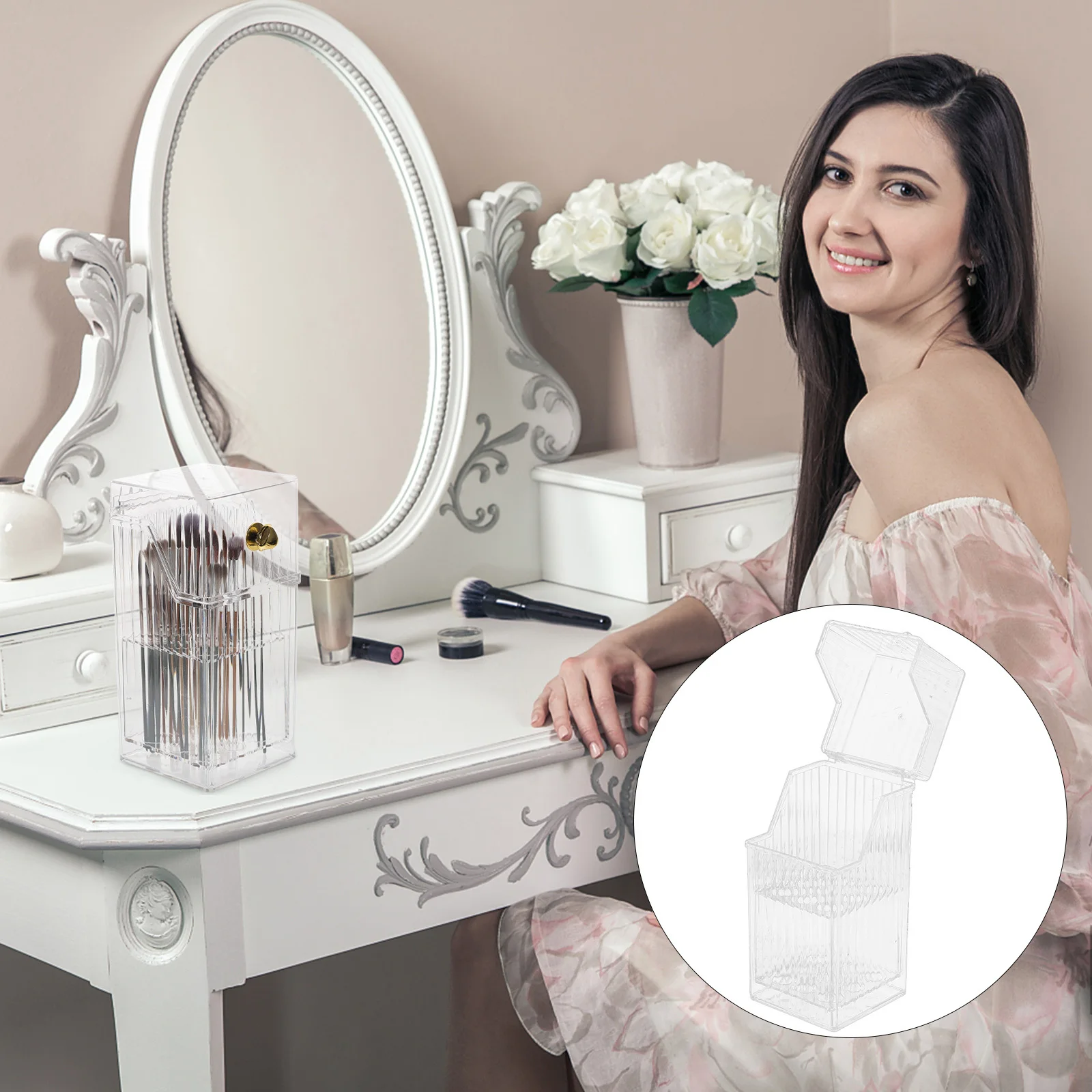 

1pcs Makeup Brush Storage Cylinder Desktop Organizer For Brushes Pens Hair Accessories Holder Brush Bucket Pen Container Makeup