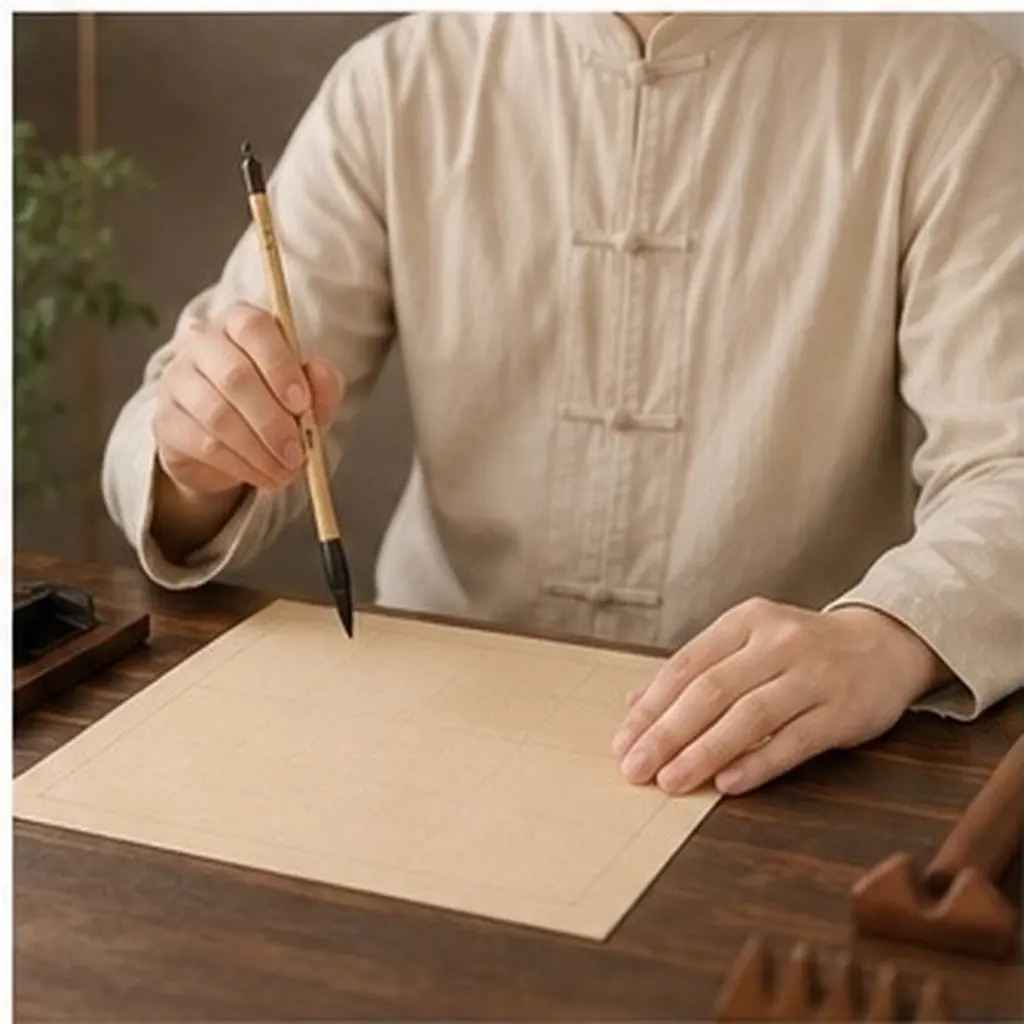 100Sheets Calligraphy Practice Paper Chinese Rice Paper for Brush Writing Ink Pad Watercolor Smooth Ductile Odorless