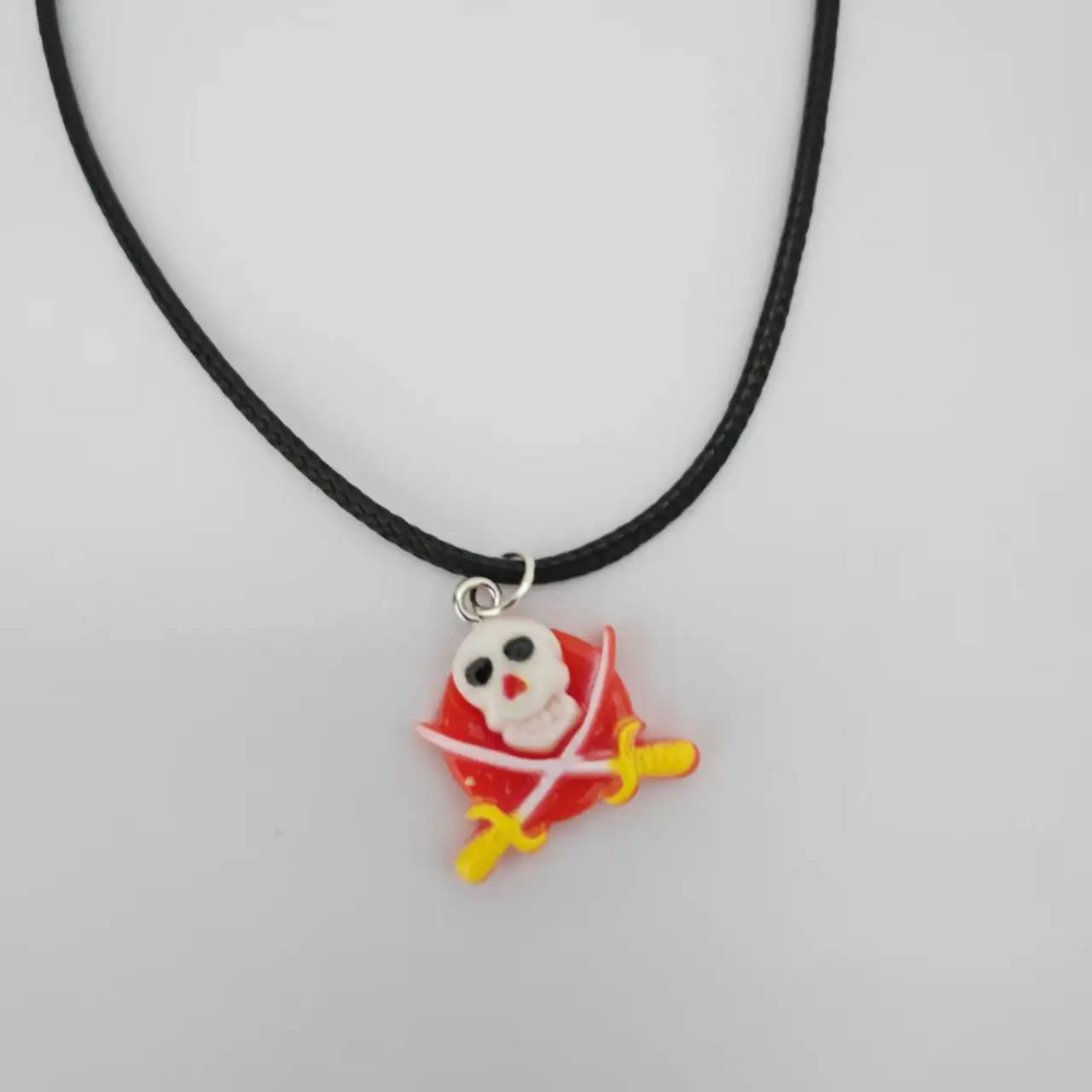 

Halloween Skeleton Pendant Necklace Rope Chain Simple Necklace for Women Men collar New Gifts