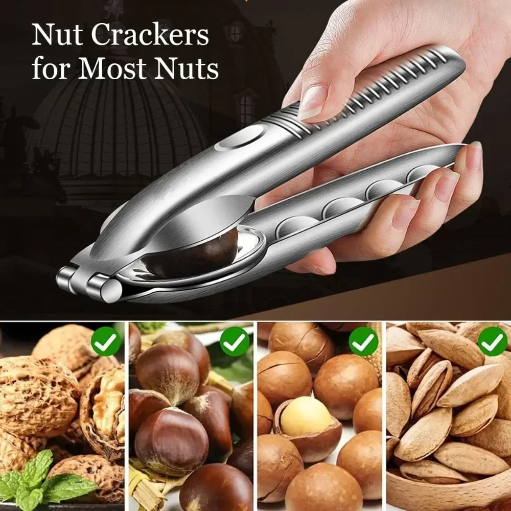 Chestnut Opener, Stainless Steel, Nutcracker Opener, Nuts Peeler, Shelling Walnut Cracker Sheller, Pliers, Kitchen Accessories