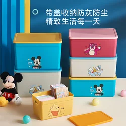 Anime Disney Mickey Mouse Storage Box Kawaii Cartoon Cute Book Sorting Children Toy Snack Folding Plastic Box Girls Gifts