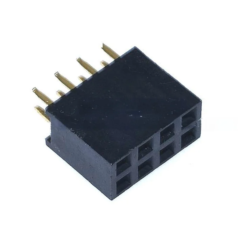 20PCS 2.54mm Pitch Dual-Row Straight-Through Female Header Female Header 2x2P/3/4/5/6/7/8/10P/12P/20P/40P