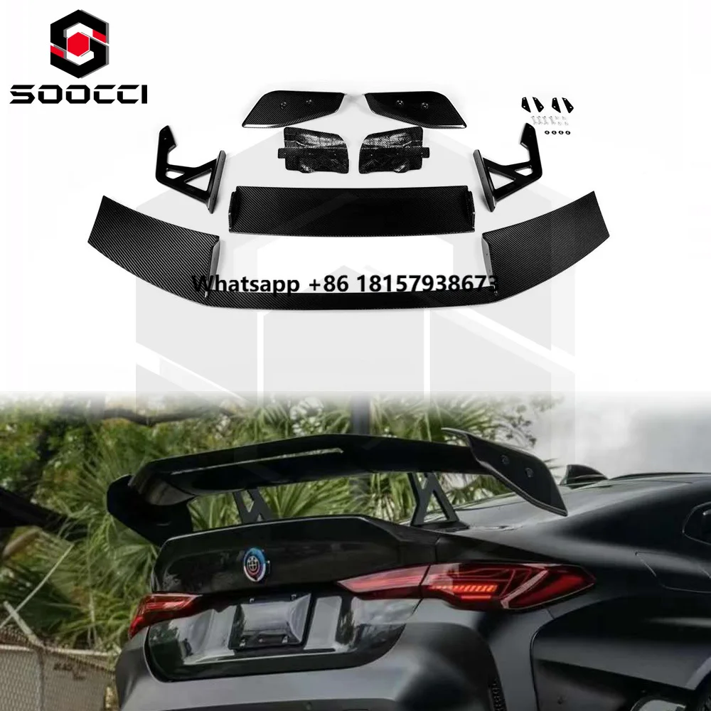 

New Design Dry Carbon Fiber AD-R3 Type Swan Neck Spoiler Trunk Lip Splitter Adjustable Wing for M3 G80 M4 G82 G83