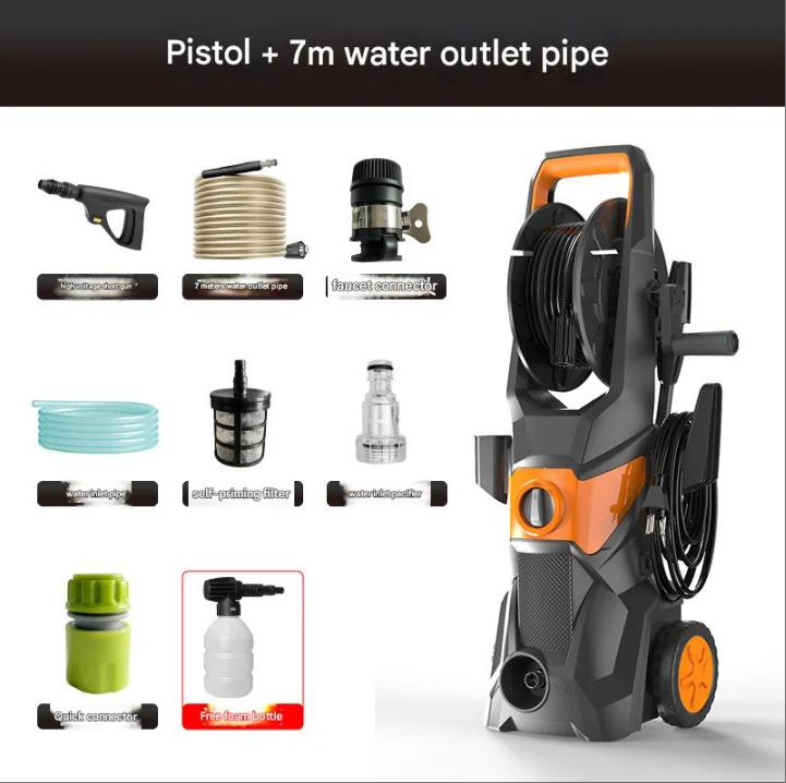 Portable Professional 3000PSI High Pressure Washer Durable 220V Industrial Engine Pump Motor Gear for New Car Wash Shop Water