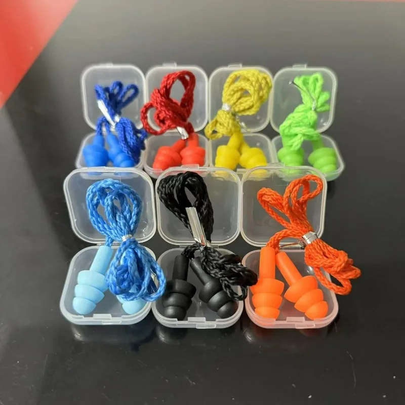 

Anti-lost Corded Silicone Ear Plug Protector Reusable Hearing Protection Noise Reduction Safe Work Comfortable Earplugs Earmuff