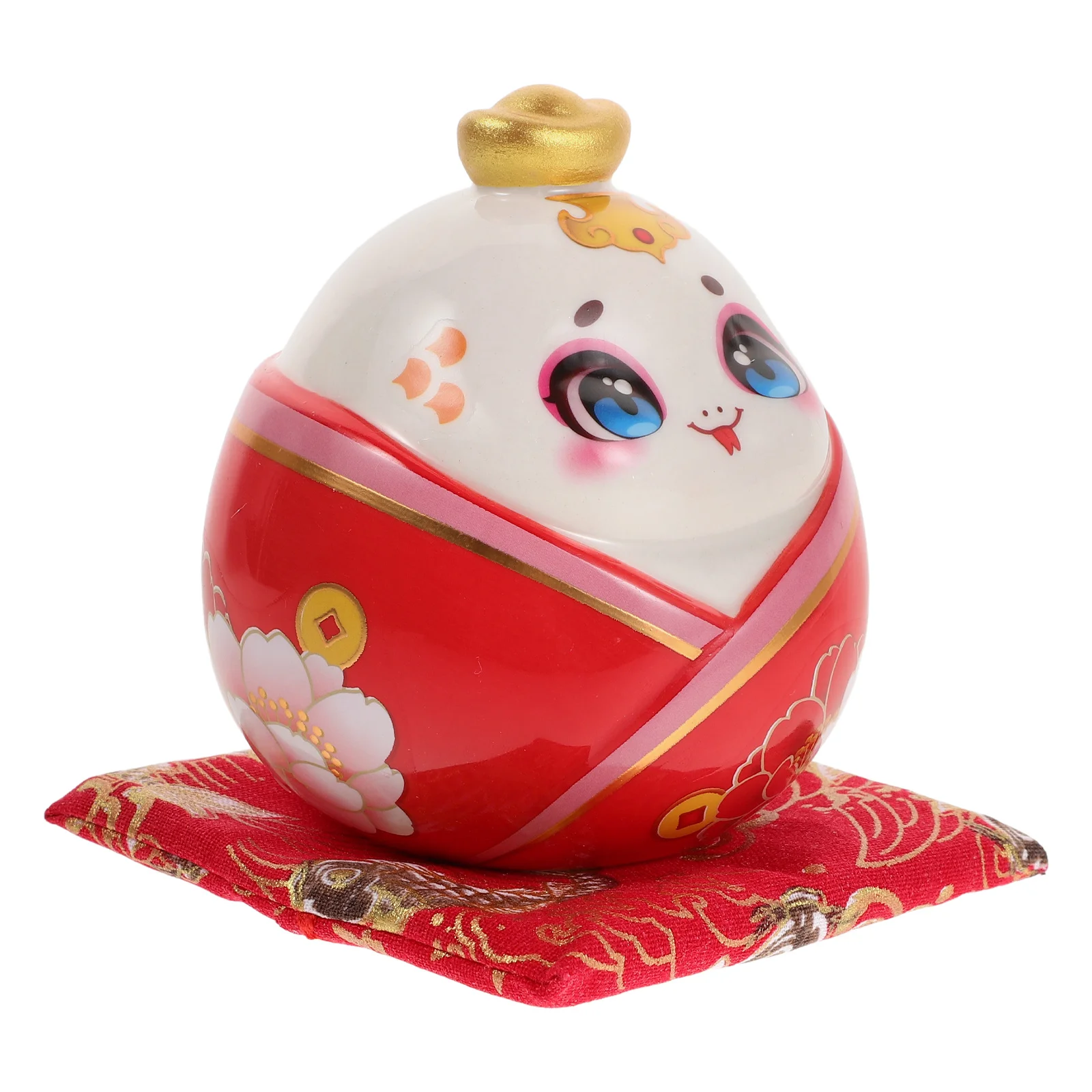 

Dinosaur Bank for Coin Saving Jar Fortune Figurines Piggy Cartoon Snake Ceramic