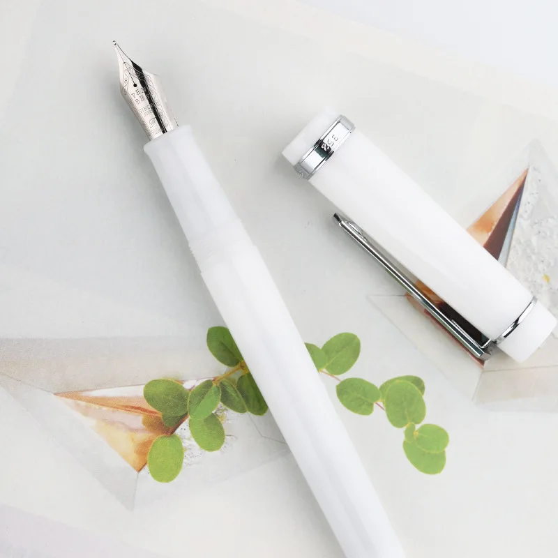 New Penbbs 352 Resin Fountain Pen Blade F Nib Demonstration Acrylic Design Calligraphy Student Gift Office Supplie Stationery