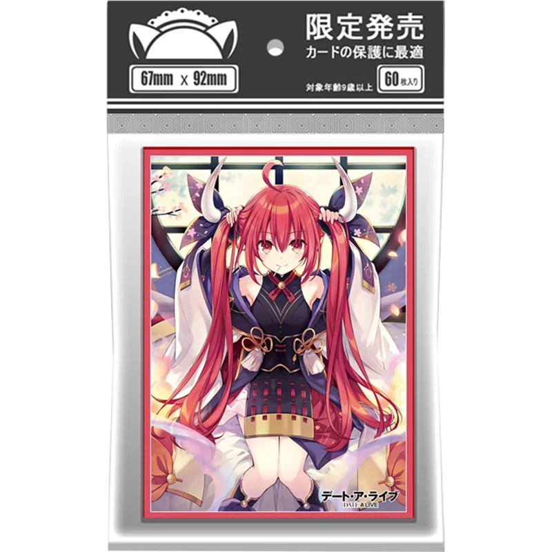 60Pcs/Set Anime Cards Sleeves PTCG DATE A LIVE Tokisaki Kurumi Kotori Itsuka Self Made Anime Game Collection Protector Toy Gift