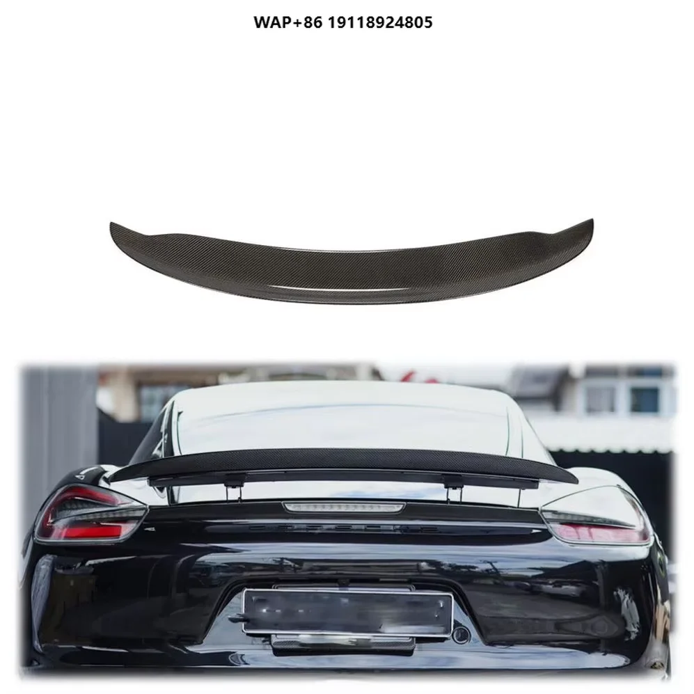 

REAL CARBON Rear Trunk Spoiler Wing for 981 Boxster Cayman Coupe 10-16