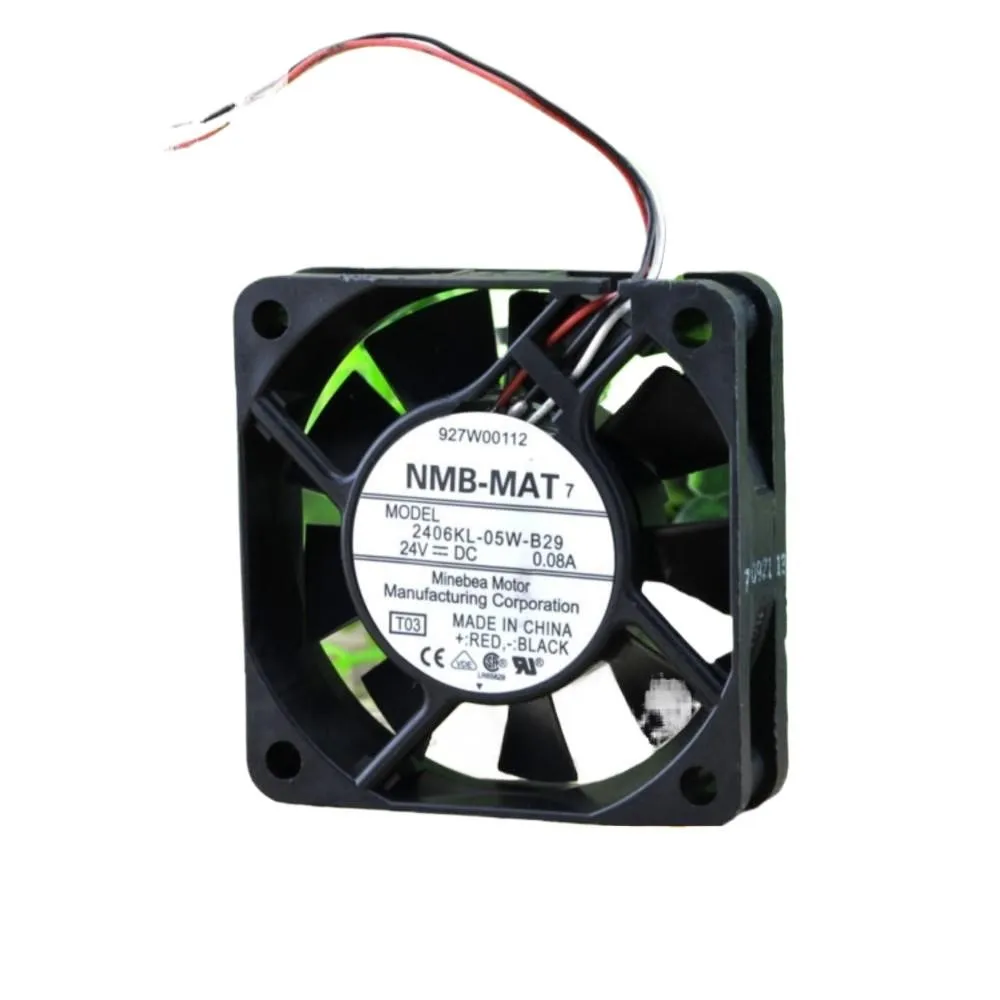

1 шт. 60-мм вентилятор 24В 6см для NMB 2406KL-05W-B29 0.08A, охлаждающий, 3-проводной, высокоэффективный